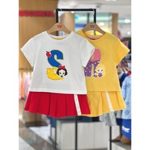 코코리따 아동 여아 프린세스 백설공주 라푼젤 스포티 주름 상하 세트 반팔티 치마 바지 CEMS224D1 NC강서점
