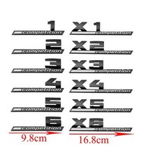 자동차 엠블럼 3D M 경쟁 스티커 ABS 배지 스타일링 로고 X1 X2 X3 X4 X5 X6 M1 M2 M3 M4 M5 M6 E39 E46 E90 E60 F10 F30, 24.매트 블랙 - M2 경쟁