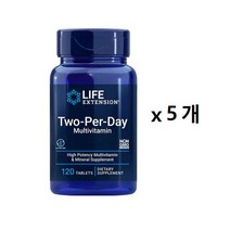 Life Extension 라이프 익스텐션 투-퍼-데이 타블렛 120 5병, 120타블렛, 5개