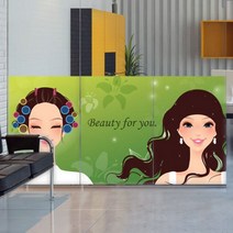[천삼백케이] [꾸밈] ij480-뷰티헤어샵불투명유리시트