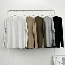 아이우먼 빅사이즈사랑해요 P828L308 여리쫀쫀골지라운드티 BN
