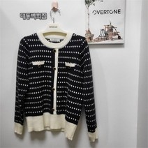 오버톤 DP01 배색도트니트티 ODWF301