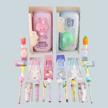 스퀴시필통 필기구 문구세트 어린이 어린이집 유치원 선물, 여야용(유니콘), 필수옵션