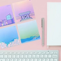 0.7M 광주여행 굿즈 디자인 메모지 묶음 세트