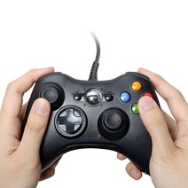 [국내배송] PC 게임패드 XBOX360 호환 컨트롤러 컴퓨터게임 용품, 없음, 블랙