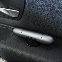 비상탈출망치+거치대 1초유리깨기차량문잠김 화재대비 벨트절단 부착식, 실버