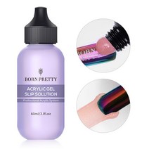 네일광택제 BORN PRETTY-60ml 네일 리퀴드 슬립 솔루션 빠른 연장 젤 매니큐어 아크릴 아트 도구, 01 Liquid Slip Solution