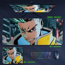 사이버펑크 엣지러너 마우스 장패드 게이밍 캐릭터 일러스트 롱 패드, 900x400mm, 4mm, DD