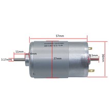 선박 웜기어드 모터 dc모타 호환 555 이중 출력 샤프트 고속 40008000rpm 전기 12 v 24 볼트 마이크로 12v 24v 미니 호환용, 12v 4000rpm, 패키지 c
