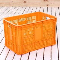 창고정리용 고하중 다단적재 플라스틱바구니 이삿짐박스 이사 컨테이너상자 과일1167516 L3, 사각박스 노랑