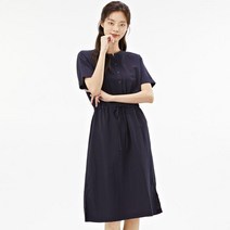 체이스컬트 여성 헨리넥 허리스트링 원피스-ABRG6105C04