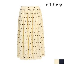 클리지 밴디드 쉬폰 도트 주름스커트 CI2WSK11