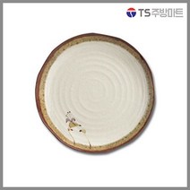 [돌산멜라민] 제비꽃 웰빙원형접시 - 접시 사라 (식당용 업소용), (DS-5634)