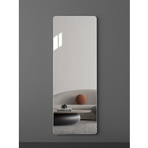 거치대형 전신거울 홈피트니스 메탈와이드 현관 실버, 벽걸이붙이기 30X120cm 고화질 화이트