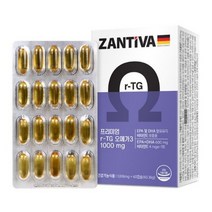 독일산오메가3 잔티바 프리미엄 알티지 오메가3 1006mg 60캡슐 2개월분, 2개