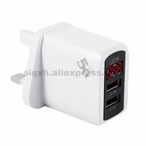 가성비듀얼 USB 포트 급속 충전 12 샤오미 레드미 LED 디지털 디스플레이 휴대폰 개, 03 영국_01 WHITE