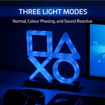 플스 아이콘 조명 무드등 LED 게임방, PS5 블루레이 음악감응신앙등-세