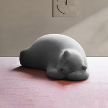 싱글소파 북유럽 잠자는 곰 게으른 소파 동물 좌석 창의적인 북극곰 어린이 의자 연예인 거짓말 등받이 베개 거실, [05] Grey knit surface