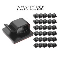 핑크센스 케이블 선정리 고정클립 30p 50p 세트, 50개, 블랙
