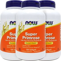 Now Foods 나우푸드 슈퍼 프라임로즈 (달맞이꽃종자유) 120 소프트젤 3병, 120정, 3개