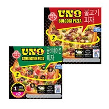 [KT알파쇼핑][오뚜기] UNO 콤비네이션피자 390g, 옵션4. 콤비네이션피자 UNO 195g x 2