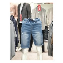 [톰스토리] [W몰 ] 밴딩 스판 5부 청 반바지 T192M3141A 28G9