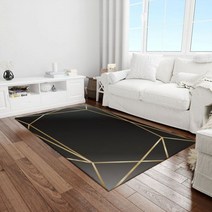 글램핑 텐트 오두막 쉘터 초대형 거실을 위한 현대적인 럭셔리 카펫 골드 장식 홈 소프트 러그 침실 넓은 미끄럼 방지 세탁 가능 매트 바닥, 200x400cm 78.7x157in, 플란넬 8