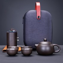 삼천리 무궁화 자주색 모래 다기세트, 티포트 x 1p + 찻잎통 x 1p + 찻잔 x 4p, 1세트