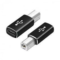 USB C 암-USB 타입 B 미디 어댑터 노트북 태블릿 맥북 프로/에어 타입 C 프린터 스캐너 악기 미디 컨버터, Black