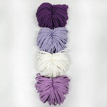 양말목 4색 6색 밝은색 믹스 목공예 공예용 끈 직조틀 재료 세트, 2TYPE 포도보라(400g)