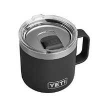 예티 손잡이 머그 캠핑 텀블러 YETI Rambler 스텐 진공 램블러 414ml, 블랙