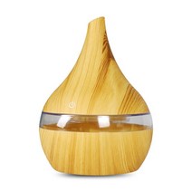 1pcs 300ml 가습기 아로마 테라피 우드 그레인 전기 에센셜 오일 USB 자동차 공기 청정기 스타일링 액세서리, 01 light wood bevel