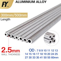 알루미늄 아연 사각 파이프 FUYI 25mm 두께 760mm OD 스트레이트 300mm 500mm 긴 원형 6063 합금 튜브, OD 18 x ID 13mm+300mm, OD 18 x ID 13mm+300mm