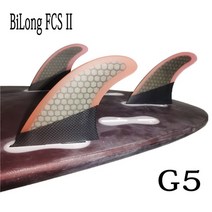 서핑보드 BiLong-FCS II 서핑 보드 지느러미 스러스터 3 개 세트 유리 섬유 벌집 탄소 M/G5 크기 핀 퀼하스 바디, [03] G5, 03 버건디
