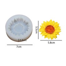 3D 해바라기 장미 촛불 금형 실리콘 비누 아로마 제빵 도구 홈 점토 수지 예술, 01 Regular