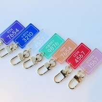 주문제작 자동차번호판키링 고급 스마트키홀더 번호판 아크릴키링, 초록