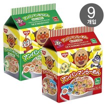 닛신 호빵맨 머그 라멘 우동 3식 컵라면 90g X 9개입, 간장맛