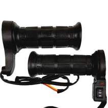 오토바이 2단 열선 핫 그립 방한 22mm 25mm, 검정(BLACK)