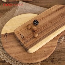 네오홈 보르네오 월넛 통원목 도마 핸들 플레이트 캠핑 나무도마 통나무 플레이트 브런치 커팅보드 플레이팅 우드 인도네시아 수아르나무, 특대