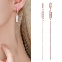 [미니아트] 엘렌 / 14K Gold-pin 로즈골드 원터치 롱 귀걸이