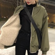 겨울 제주여행 짐줄이는 양면점퍼 여성용 야상 후리스 / 간절기 따뜻한