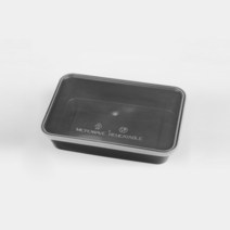 내열 사각 용기 ( 투명 검정) 500개 (500ml 650ml 750ml), T-650A(검정), 1개, 1개