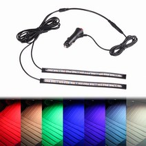 360도 자동차무드등 풋등 튜닝 실내등 단색2바, 상세설명 참조, 캐슬볼 선택3.단색무드등-레드-2바(무드등2개)