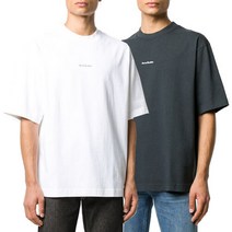 아크네 로고 프린트 반팔 티셔츠 BL0198