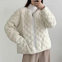 쓰리타임 / 양털 누빔 집업 점퍼