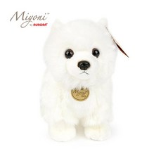 미요니 화이트 포메라니언 인형 21cm 중형 강아지인형, 0cm