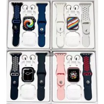 무선 T55 Pro Max 스마트 워치 1.71 인치 Smartwatch 이어폰 패션 2 in 1 Series 7 With Watch Band, [01] white