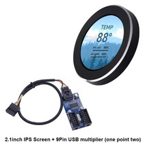 2.1 인치 보조 화면. 480x480 B 수냉식 원형 LCD CPU RAM HDD . DA64 미니 PC 게이머 디스플레이, Kit 2 B
