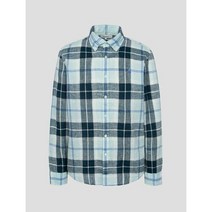 [빈폴] [SLIM] 리넨 헤릿 체크 셔츠 블루 BC3364C20P