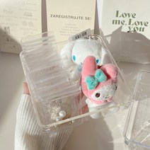 이어리아 고퀄리티 투명 악세사리 정리함 + 폴리백 세트, M 사이즈 + 폴리백 (30개) 세트